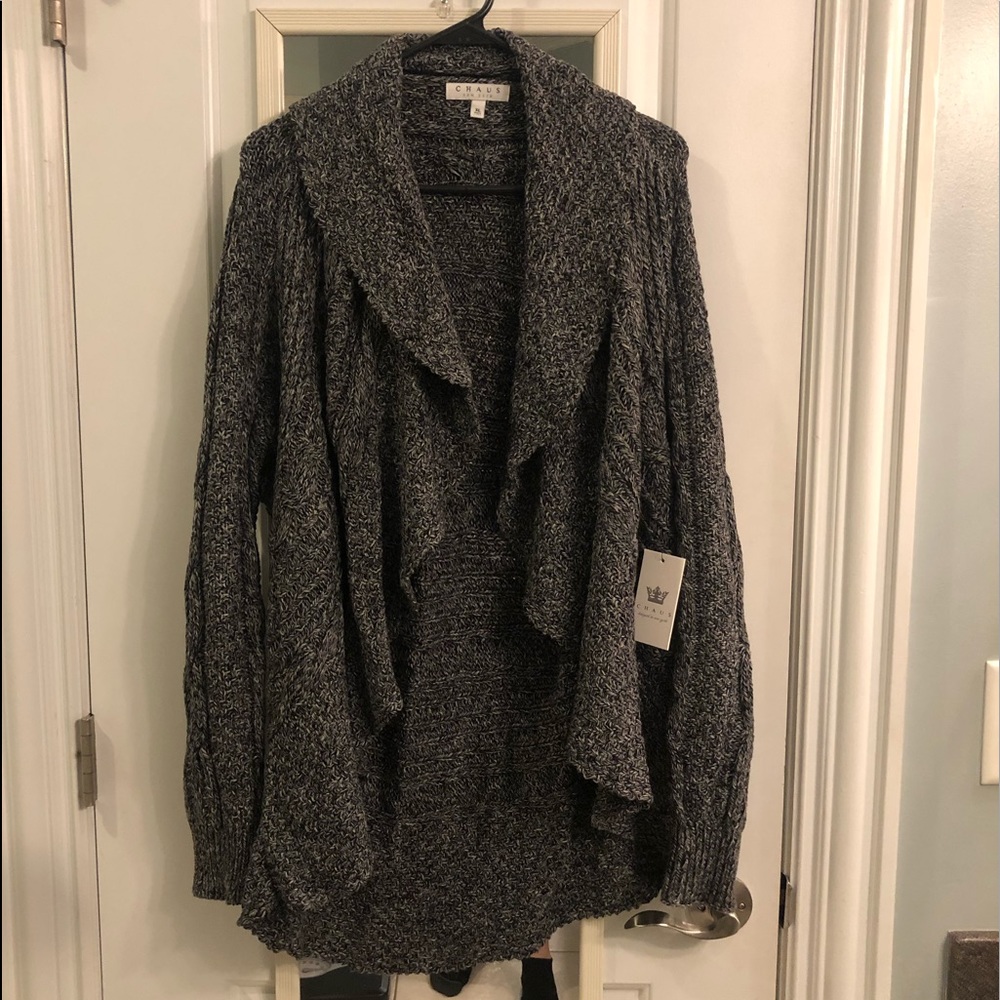 Black and white cardigan